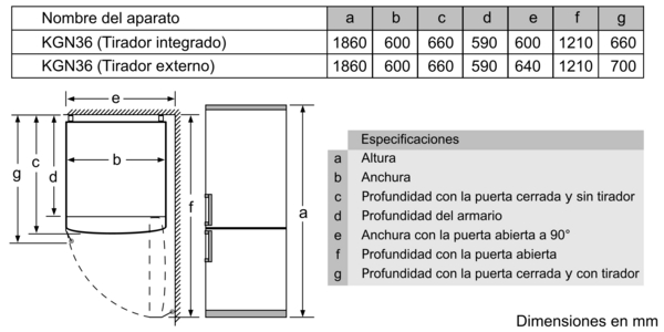 BOSCH COMBI KGN36VWDA