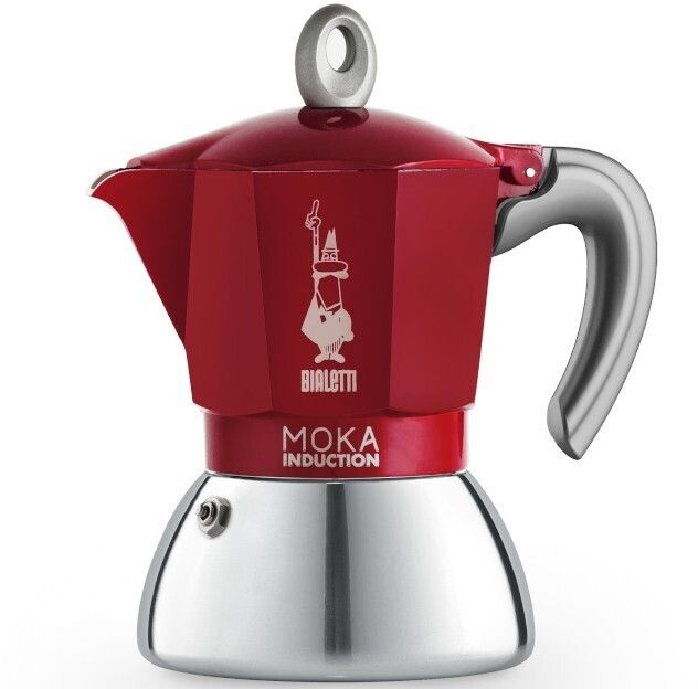 BIALETTI CAFETERA MOKA INDUCCION 2 TAZAS NEW ROJA