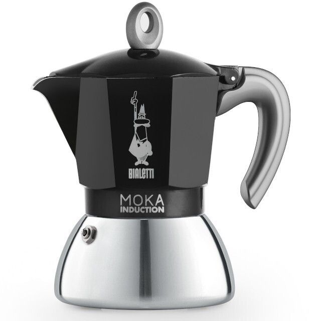 BIALETTI CAFETERA MOKA INDUCCION 4 TAZAS NEGRA