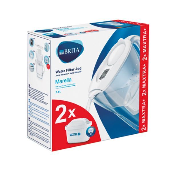 BRITA JARRA MARELLA BLANCA + 2 FILTROS