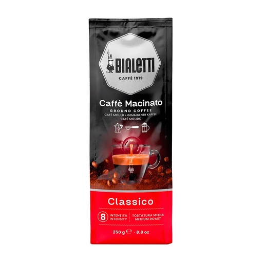 [BIA-096080512] BIALETTI CAFE MIOLIDO 250GR PERFETTO MOKA CLASSICO
